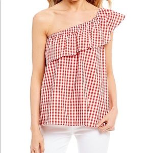 Lauren James Reagan Ruffle Top - RED